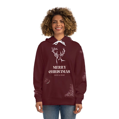 CHIRANTA CHRISTMAS HOODIE: DEER & FLOWER Printify