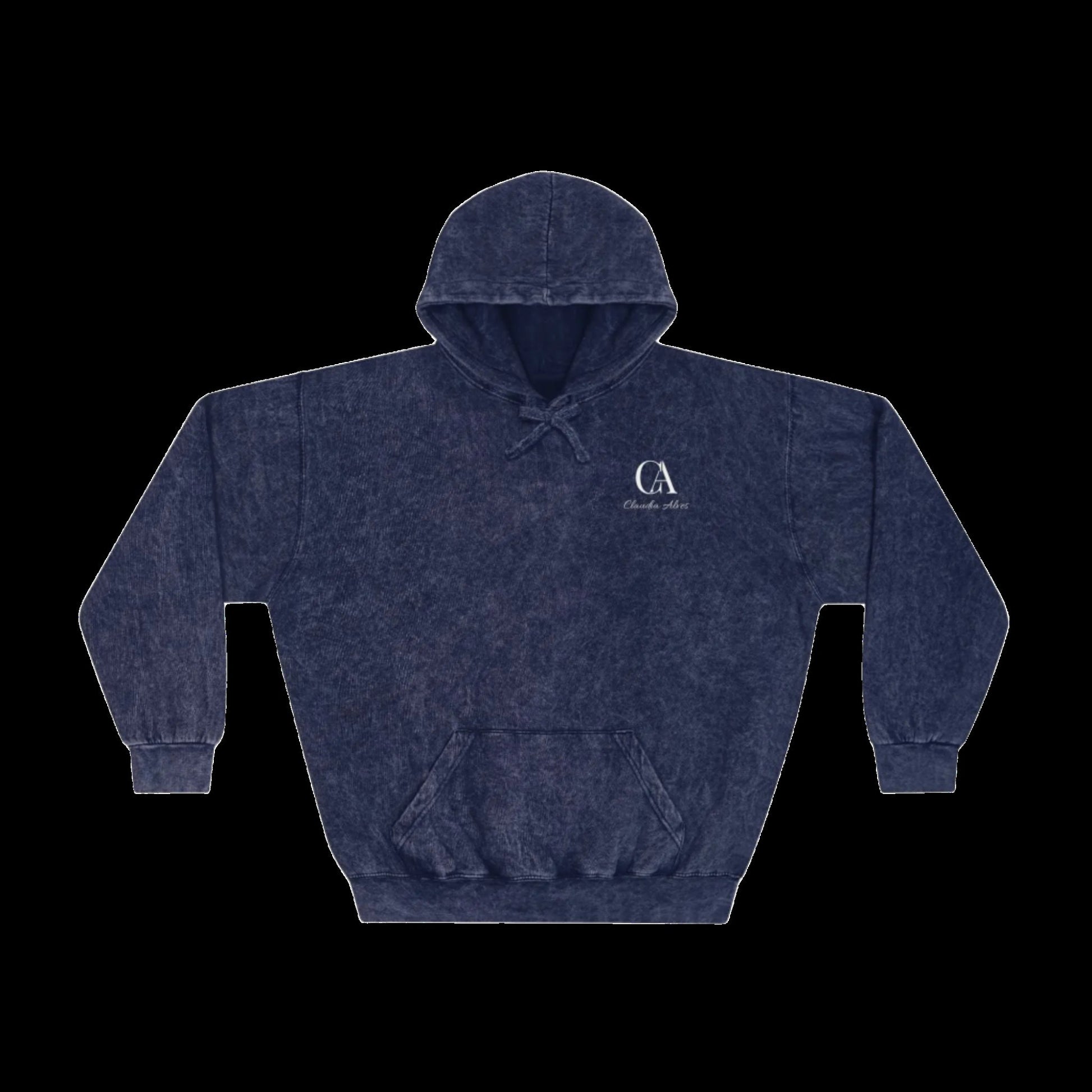 CHIRANTA BRAND NEW CA LOGO Mineral Wash Hoodie - NAVY Printify