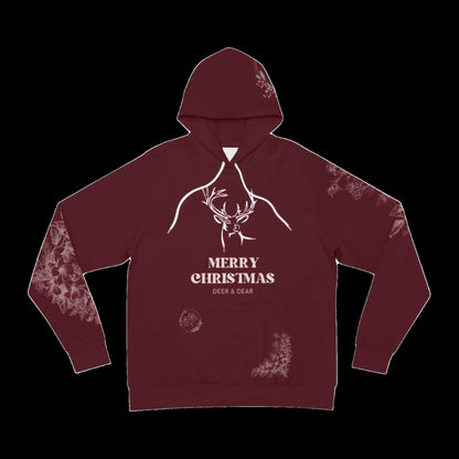 CHIRANTA CHRISTMAS HOODIE: DEER & FLOWER Printify