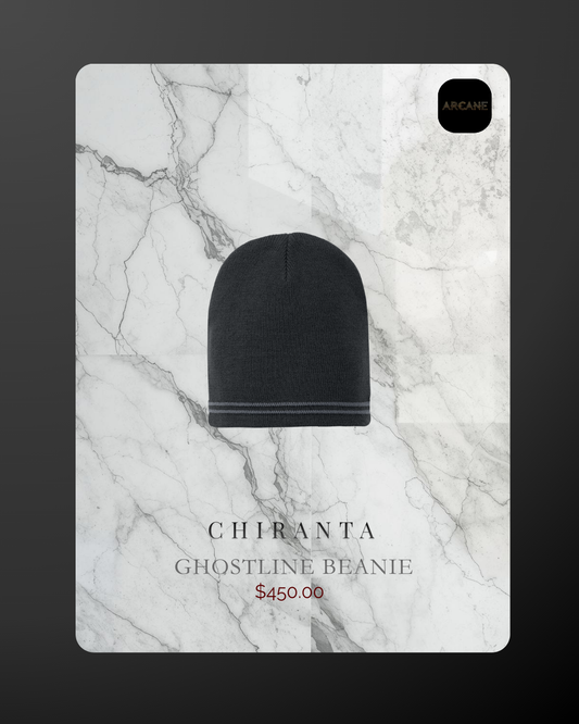 CHIRANTA NOIR SERIES — GHOSTLINE BEANIE 《黑曜平衡系列：幽線冷霧針織帽》 Apliiq