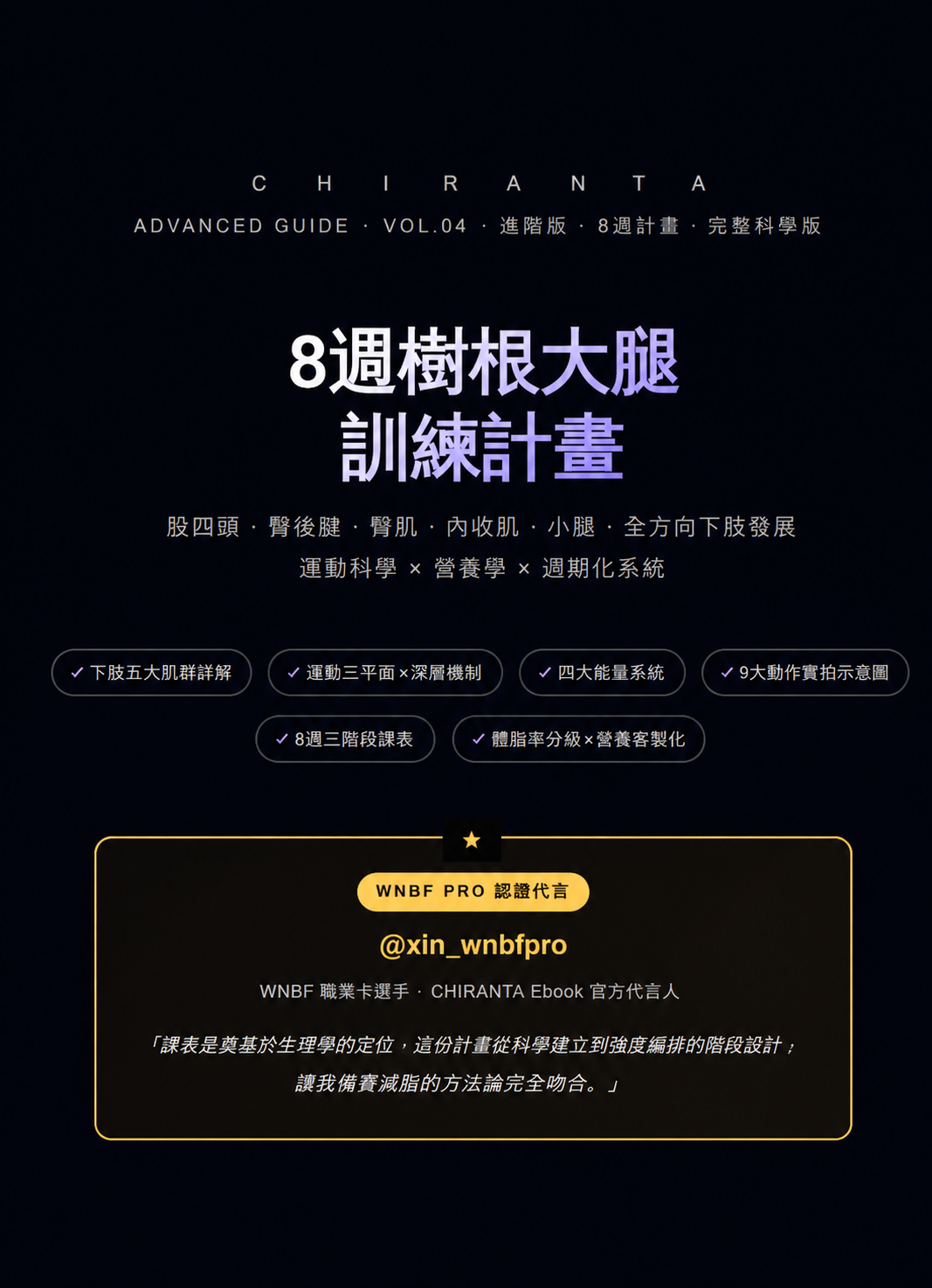 8週樹根大腿訓練計畫 — CHIRANTA Chiranta