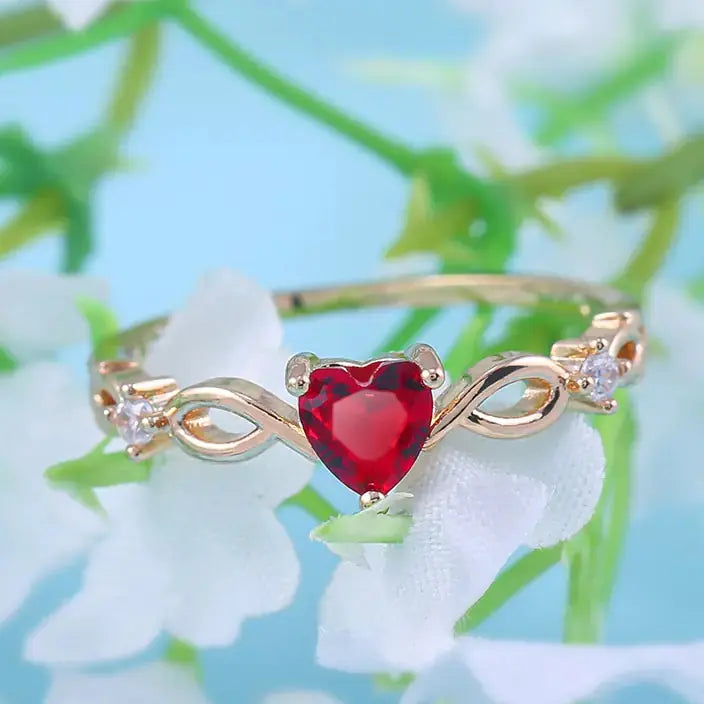 Red Heart couples ring - Chiranta