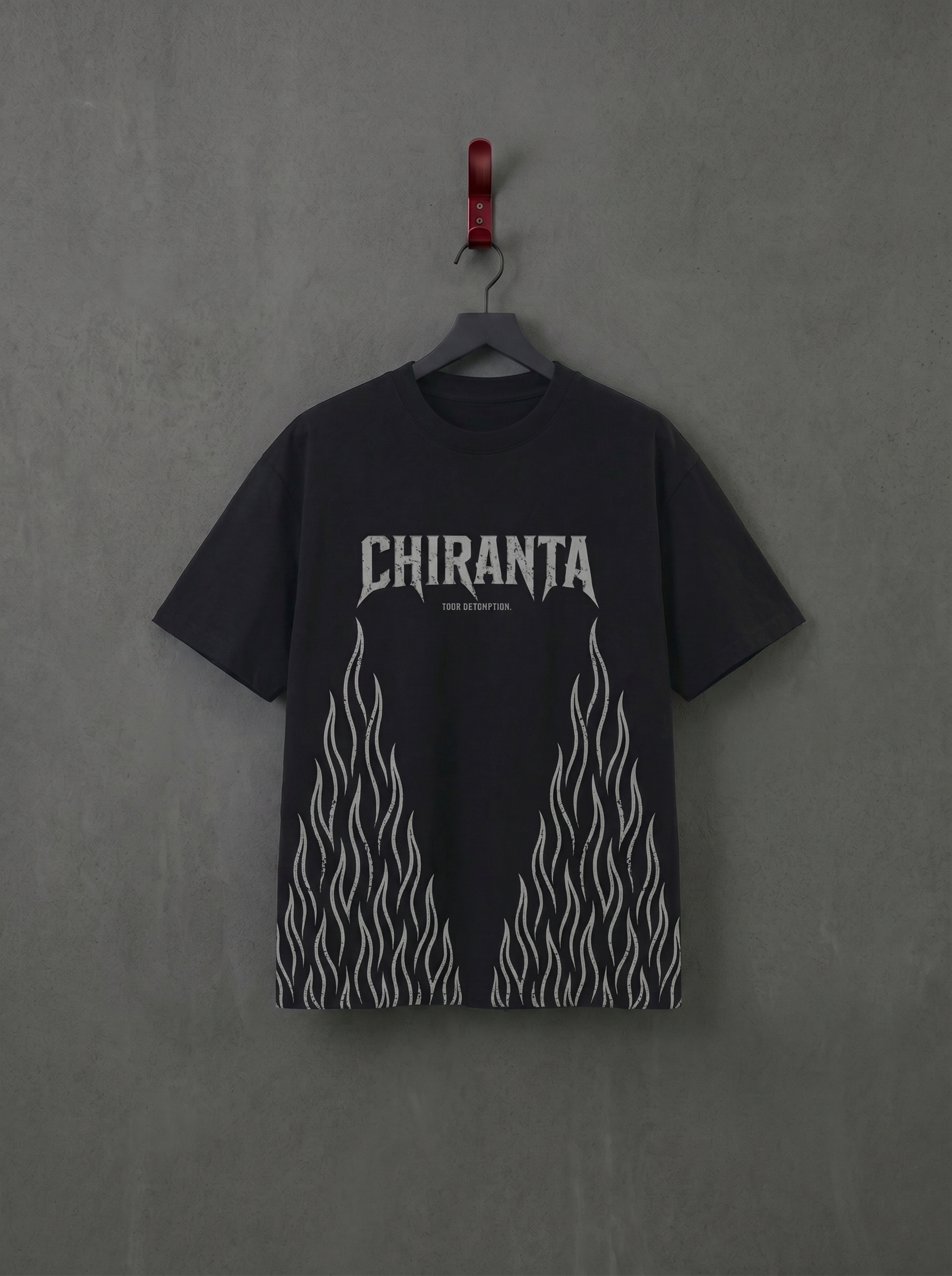 CHIRANTA Flame Hem 重磅寬版短袖 Chiranta
