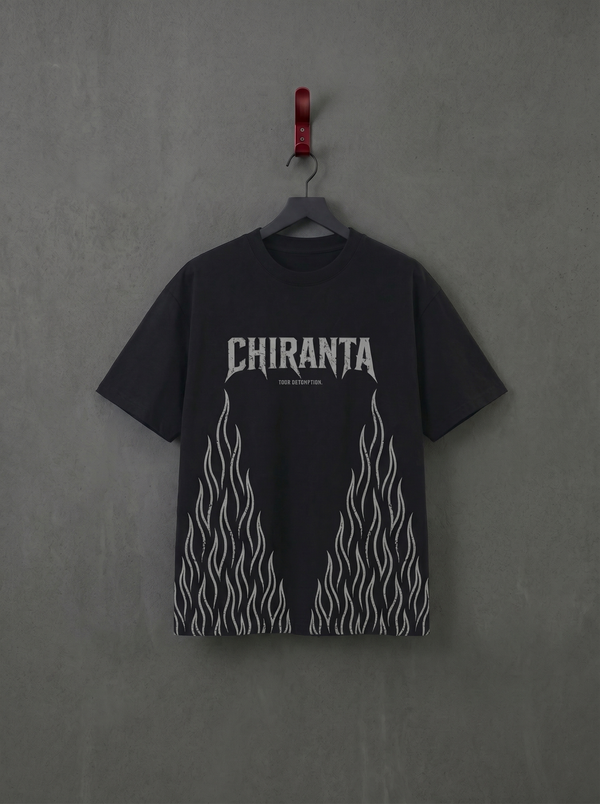 CHIRANTA Flame Hem 重磅寬版短袖 Chiranta