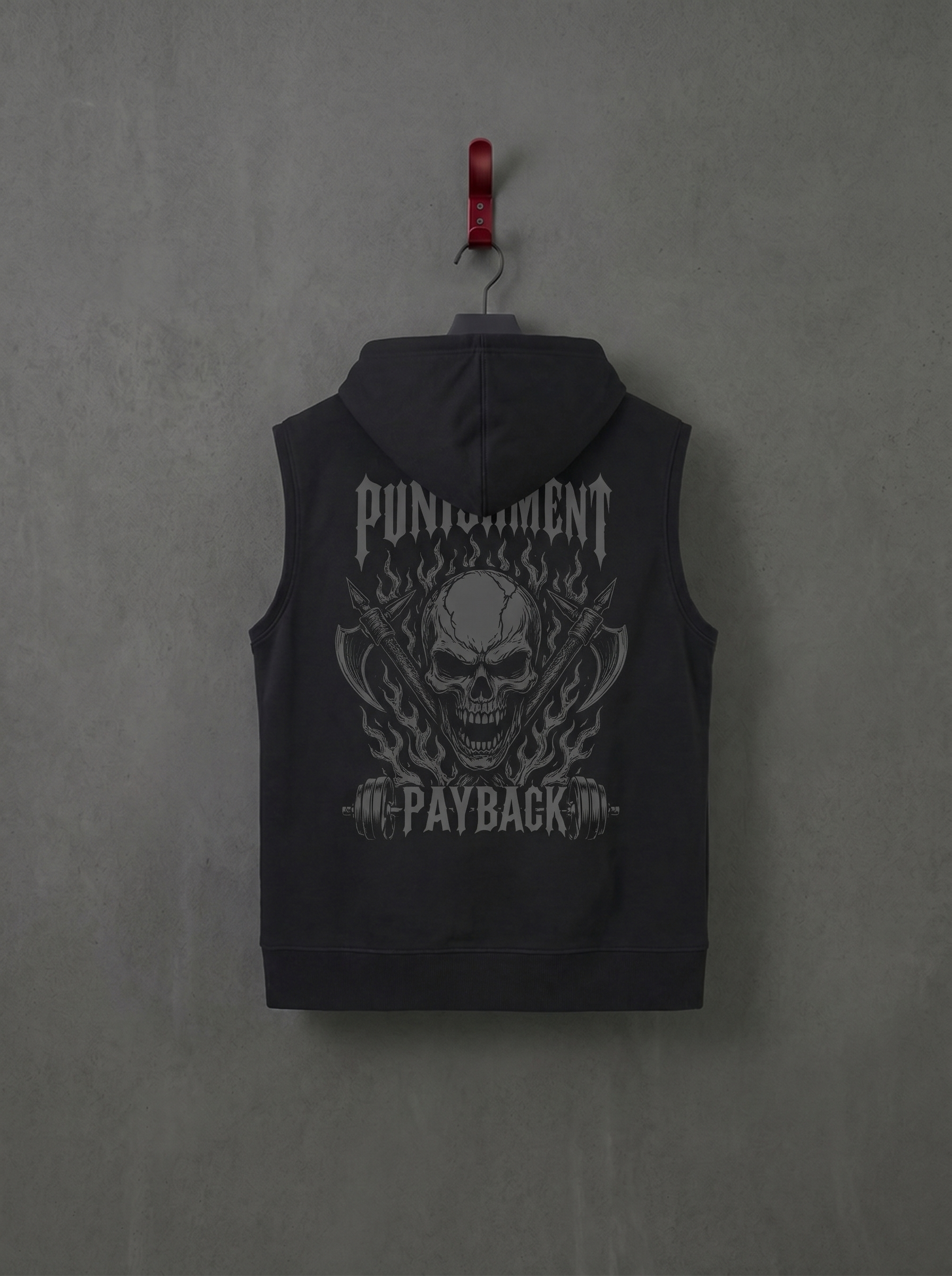 CHIRANTA Punishment Payback 黑魂無袖帽T Chiranta